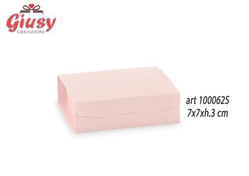Scatolina Gift Linea Fibra Rosa 7x7xH.3 Cm 10*200
